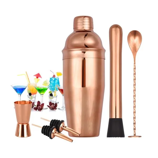 कॉपर कॉकटेल मेकिंग सेट