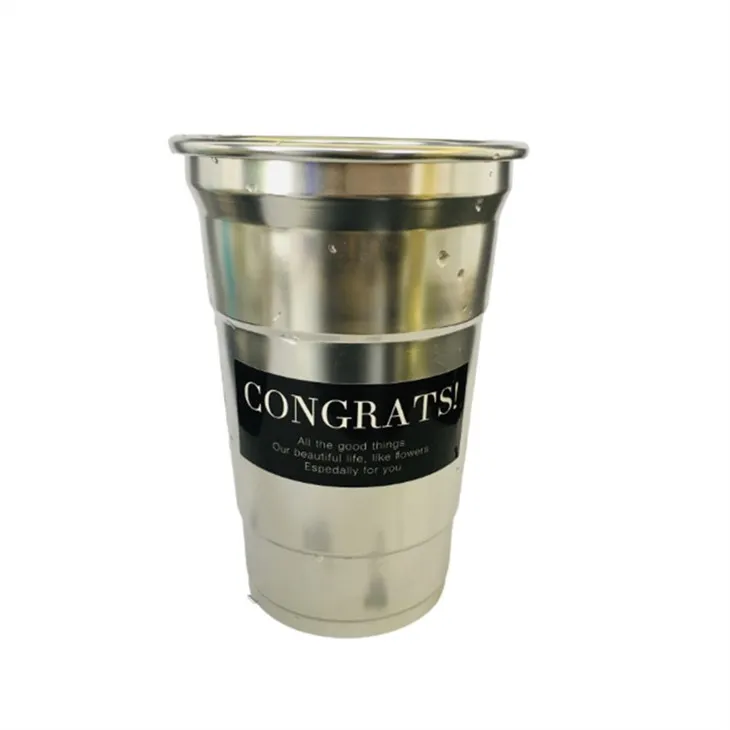 डिस्पोजेबल कदम बीयर एल्यूमीनियम कप