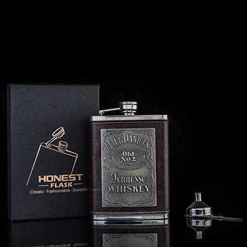 जैक डेनियल 8oz लीक प्रूफ पोर्टेबल हिप फ्लास्क