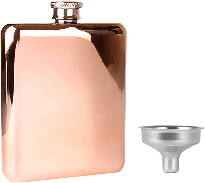गुलाब सोना स्टेनलेस स्टील हिप फ्लास्क