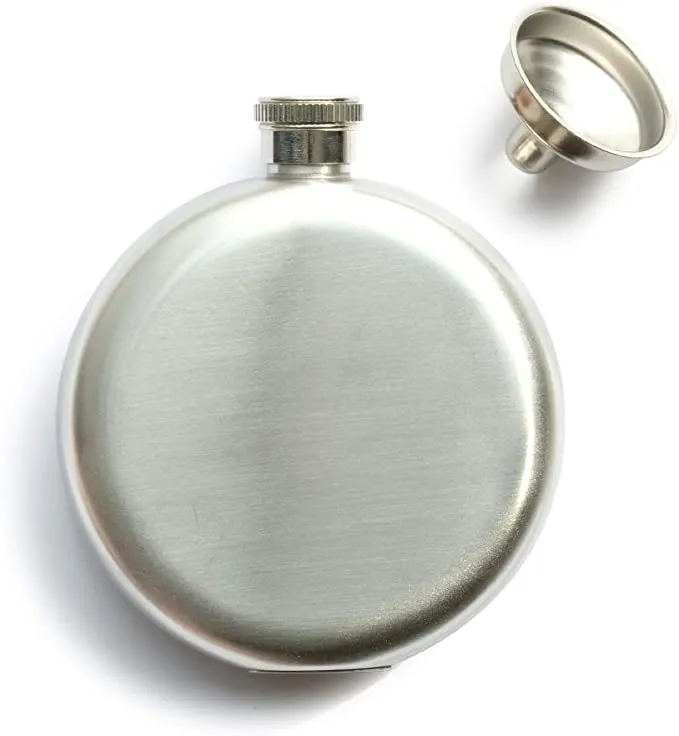 गोल स्टेनलेस स्टील हिप फ्लास्क