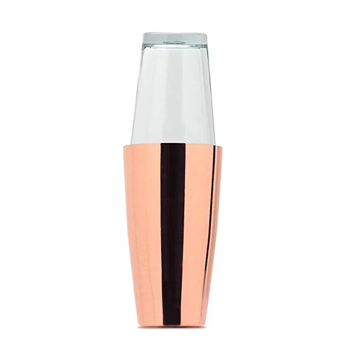 चश्मे के साथ स्टेनलेस स्टील मार्टिनी शेकर